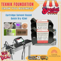 Tinta Catdrige Solvent Based Quick Dry 42ml ink Printer/ Tinta Handheld Ink jet Hitam