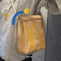 Ba lô McDonald's dung tích lớn thời trang mới, ba lô thường ngày, túi giấy đựng hamburger, túi đeo v
