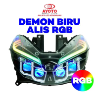 Headlamp reflektor lampu depan new vario 125/150 PREMIUM 4 BILED matrix Beam ganda 90WATT