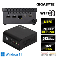 【技嘉平台】BRIX 四核{天璇U37BW}  Win11迷你電腦(N150/16G/512GB M.2)