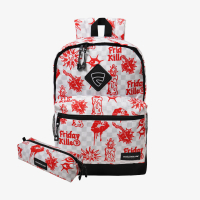 TAS PUNGGUNG RANSEL BAGPACK UNISEX HITAM FRIDAY KILLER | BRILL BP WHITE