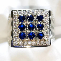 Batu permata natural royal blue shafire srilanka 9 mata