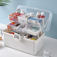 藥箱家庭裝家用大容量多層醫藥箱全套應急醫護醫療收納藥品小藥盒【摩可美家】