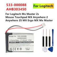 Original 533-000088 AHB303450 Battery For Logitech Mx Master 2s Mouse Touchpad MX Anywhere 2 Anywhere 2S MX Ergo MX Mas