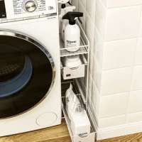 Pinzhi washing machine side magnetic suction hanging laundry detergent and powder storage rack for household multifunctiona rack