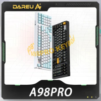 Dareu A98PRO Mechanical Keyboard Three Mode RGB Backlit Wireless Gaming Keyboard Gasket Hot Swap Pc Gamer Accessories Office