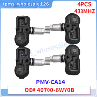 TPMS Car Tire Pressure Monitor Sensor 4PCS PMV-CA14 For Infiniti QX50 QX80 Nissan 370Z GT-R Juke Leaf Murano 433MHZ 40700-6WY0B