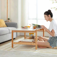 Modern Wooden Side Table Minimalist Writing Sedentary Coffee Table Books Rectangle Design Mesa Auxiliar Cocina Home Furniture