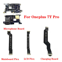 For Oneplus 7T Pro USB Charging Port Microphone SIM Card Slot Antenna Board Display LCD Mainboard Socket Connector Flex Cable