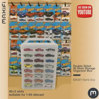 MAXIFI Ramli Box - 46 Slot Organizer Storage Plastic Box | Kotak Lamley Rak Hot Wheels Diecast 1:64