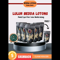 Paket 5pcs + Free 1pcs | Lulur Bedda Lotong 45gr | Lulur Bedda Lotong Viral | Lulur Hitam Bedda Loto