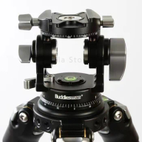 Buddiesman VH-3IV Two-Way Dual Panoramic Tripod Head Low Profile Camera Telephoto Lens Bird Watching Arca Type Quick Lock Clamp