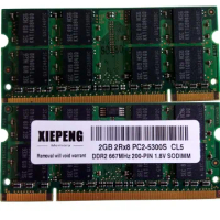 Laptop RAM 4GB 2Rx8 PC2-5300S 2GB DDR2 667 MHz for MacBookPro4,1 A1150 A1151 A1211 A1212 A1226 A1229 A1260 A1261 Notebook Memory