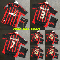 Bộ Quần Áo Bóng Đá CLB AC Milan Retro 2007 - Vải Polyester Thái Cao Cấp