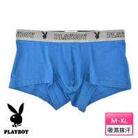 【PLAYBOY】彈性棉貼身平口褲(吸濕排汗-男內褲)