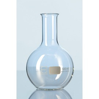 《德國 DWK》德製   DURAN 平底燒瓶 50ML 【1支】實驗儀器/ 玻璃容器 /試藥瓶 樣品瓶/ FLAT BOTTOM FLASK