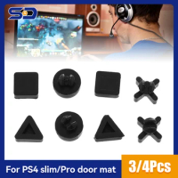 3/8Pcs Silicon Bottom Rubber Feet Pads Cover Cap Set For Sony PS4 Pro / PS4 Slim Console Housing Case Anti-slip Feet Cover