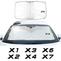 Car Windshield Umbrella Sunshade Parasol Front Window Sun Shade Cover Accessories For BMW X3 E83 X1 E84 X6 X7 X5 E53 E70 X2 X4