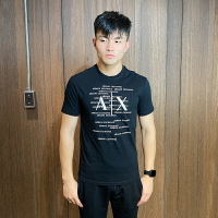 美國百分百【Armani Exchange】T恤 AX 短袖 圓領 logo 上衣 T-shirt 黑色 BM22