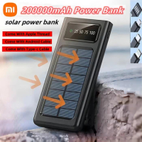 Xiaomi 200000mAh Ultra-Large Capacity Power Bank Solar Charging Power Bank Comes With Four Wires Suitable For Samsung Xiaomi