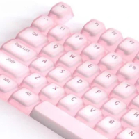 ECHOME Pink Jelly Keycap Translucent Silicone PBT Cherry Keyboard Caps Gaming Accessories Cute Keycaps Mechanical Keyboard Gifts