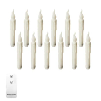 Halloween Floating Candles with Remote Control LED Flameless Candles Hanging Flameless Candlesticks LED Taper Candles