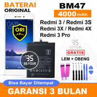 ( FREE BONUS ) FOR Baterai Batre Redmi 3 / Redmi 3S / Redmi 3X / Redmi 4X / Redmi 3 Pro / BM47 / 400