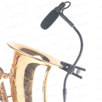Supercardioid Trumpet Saxophone Musical Microphone Condenser Microphone for Shure Sennheiser AKG Wireless Belt-pack Transmitter