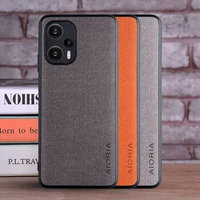 Luxury Textile Leather Case for Xiaomi Poco F5 Pro Soft TPU with Hard PC 3in1 material Camera protection cover