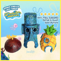 Rumah Spongebob Squidward Patrick Sahabat Bikini Bottom - Hiasan Aquarium