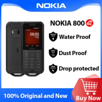 Nokia 800 Tough 4G Mobile Phone KaiOS WIFI Hotspot Waterproof Push-button Phone FM Radio 2100mAh Bluetooth Rugged Feature Phone
