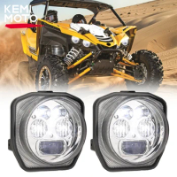 KEMIMOTO 2UD-84300-00-00 Front LED Headlights Compatible with Yamaha YXZ 1000R Wolverine X2 X4 2016-2024 High Low Beam Head Lamp