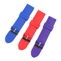 Watch accessories Silicone strap 24mm needle buckle men's and women's outdoor sports waterproof breathable watch strap
