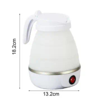 Coffee Pot Kettle Tea Kettle 1L Electric Foldable Space-saving ABS Camping Home Travel Outdoor Heating Hot Water Cup