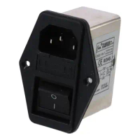 IEC 320 C14 EMI Filter Durable EMI Filter Solder Lug Terminals CW2C-10A-T Boat Switch