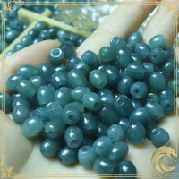 Hạt Lu Thống Lam Ngọc Jadeite Guatemala Type A Xâu Vòng, Dây Đeo, Làm Phụ Kiện Thời Trang - Halj Sto