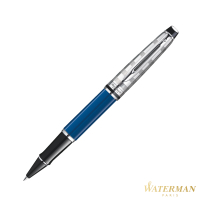 WATERMAN 權威系列 時尚銀蓋法藍桿 鋼珠筆