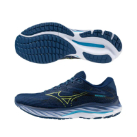 【MIZUNO 美津濃】慢跑鞋 男鞋 運動鞋 緩震 一般型 RIDER 男慢跑鞋 藍 J1GC230353(1003)