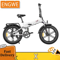 ENGWE-X Folding Electric Bike, 20x4.0 Inch, Off-Road Fat Tires, 250W Motor E-Bike, 48V, 13Ah Battery, 25 Km/h Max Speed, 100km R