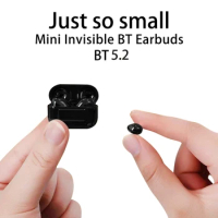 New mini headset bluetooth 5.2TWS invisible headset wireless touch game NFC invisible in-ear noise canceling sports headset