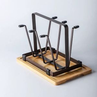 全城熱賣 - 託盤玻璃杯水杯掛架瀝水置物架杯架水杯架創意家用收納杯子架倒掛