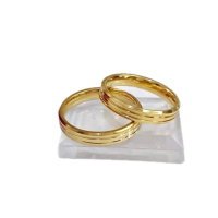 Cincin Couple Titanium Ukir Nama Plus Box Bludru Mewah untuk Rings