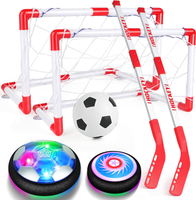 Hover  Football suit  Childrens Hover Hockey Set  Air Floating Soccer Ball Toy Hockey with  LED  Lam