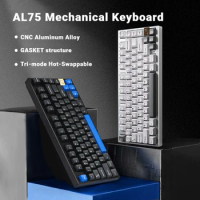 ECHOME AL75 Mechanical Keyboard Wireless Tri-mode Gasket Hot Swap RGB Custom CNC Aluminum Office Gaming Keyboard Gamer Gift