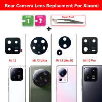 10Pcs For Xiaomi Mi 13 12 12T Pro Lite 5G Mi13 Mi12 Mi12T Back Rear Camera Glass Lens Cover With Adhesive