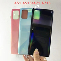For Samsung Galaxy A51 A71 A515 A715 Battery Back Cover Rear Door Plastic Chassis Panel Housing Case Add Adhesive