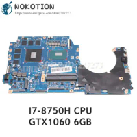 NOKOTION For HP OMEN 17-AN 17T-AN laptop motherboard SR3YY I7-8750H CPU GTX1060 6GB L11137-601 L11137-001 DAG3BEMBCD0