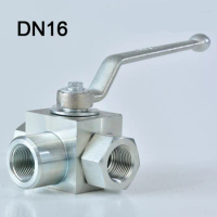 Nice Pressure Stainless Steel 3-Way Ball Valve Carbon Steel L-type Hydraulic Ball Valve Hydraulic Filter Accessories Tools