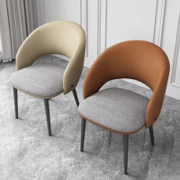 Unique Upholstered Dining Chair Nordic Velvet Indoor Designer Lounge Chair Balcony Accent Nordic Silla Comedor Furniture CY50DC