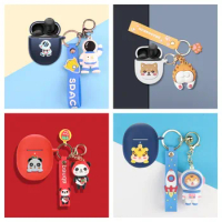 Cute Cartoon Panda Soft Silicone Earphone Protective Cases for Google Pixel Buds Pro Headphone Cover with Lovely Doll Pendant